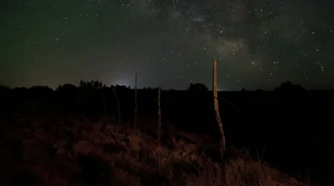 Moving Desert Night Time Lapse Video stock 12581428