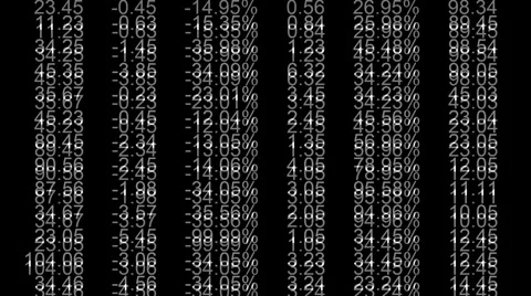 Moving digits as prompt or a moving background. Stock exchange, quotations. Stock-Footage 1292293