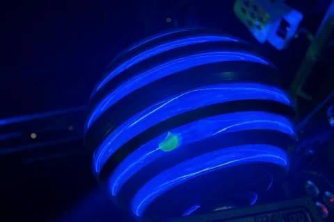 Moving disco light ball Stock Photos
