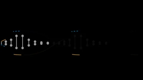 Moving DNA strand on black background. Abstract animation Stock Footage 95752472