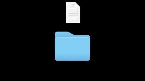 Moving documents to a folder Video stock 316304627