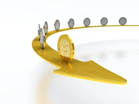 Moving dollar Stock Illustration