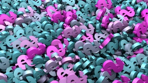 Moving dollar symbol animation Stock Footage 121128180