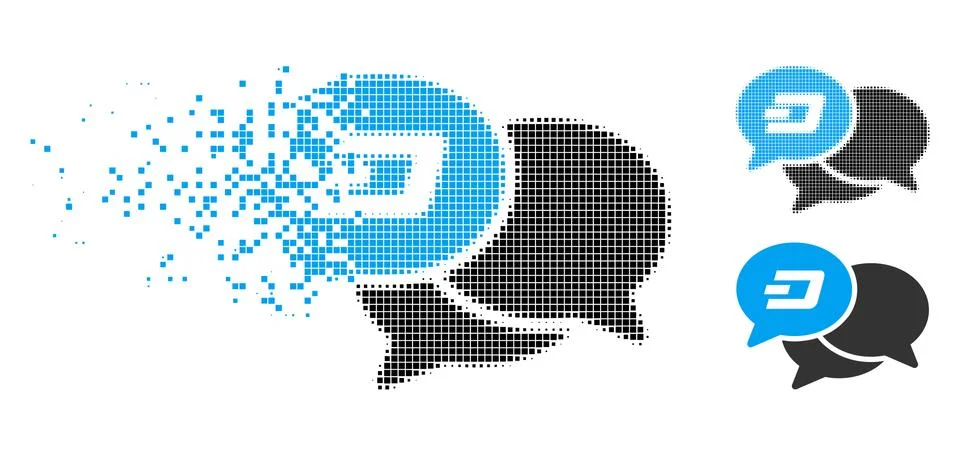 Moving Dot Halftone Dash Webinar Icon Illustrazione stock