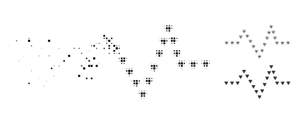 Moving Dot Halftone Dotted Pulse Icon 库存插图