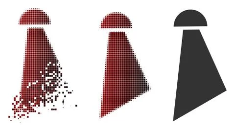 Moving Dot Halftone Spray Icon Stock Illustration