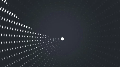 Moving dots create a tunnel effect in dark space Stock Footage 339329694