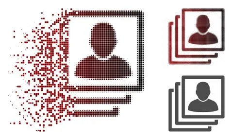 Moving Dotted Halftone User Accounts Icon イラスト素材