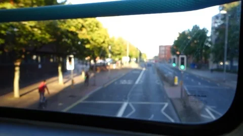 Moving Double Decker Bus Stock Footage 118669384