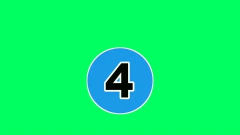 Moving down Cartoon Number 4 four animat... | Stock Video | Pond5