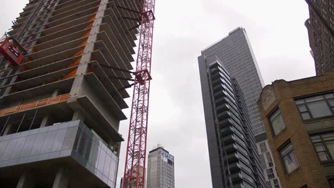 Moving Down To A Classic New York Streets And Street Signs In The Heart Of NYC Stock Footage 114035261