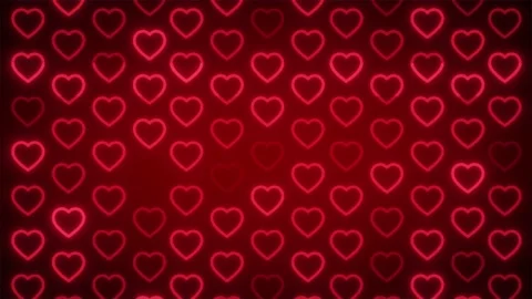 Moving down outlined red hearts shape video background Stock Footage 133037725
