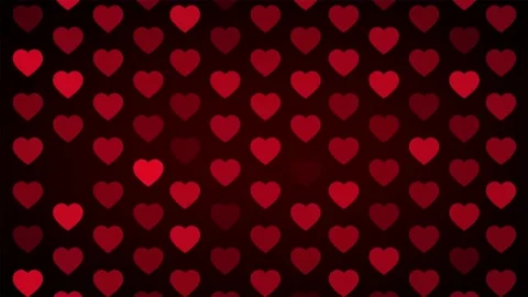 Moving down red hearts shape video background Stock Footage 133037653