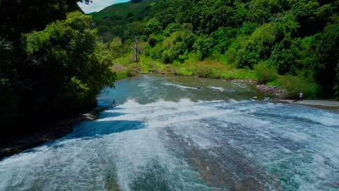 Moving down rock slide Stock Footage 229072995