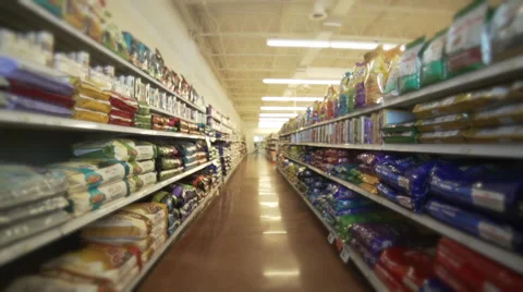 Moving down store aisle Stock Footage 50725969