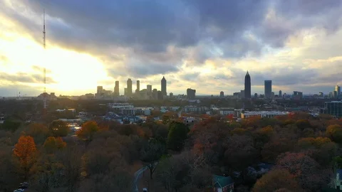 Moving Drone Shot With A City Background Stock Footage 99871276