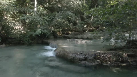 Moving drone waterfall view Video stock 153286784