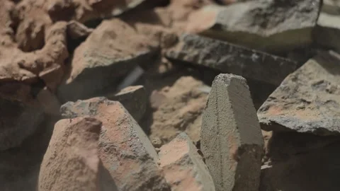 Moving dust on stone Video stock 141609734