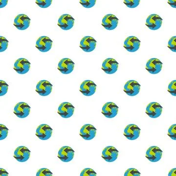 Moving earth pattern seamless Stock Illustration