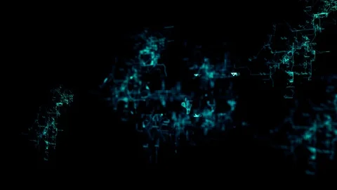 Moving electronic network with 'Cyber Monday - online sale' text Stock Footage 106765602