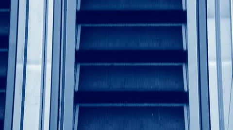 Moving elevator blue Stock Footage 12763586