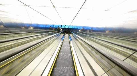 Moving elevator with bridge light,modern building inside. Video stock 33931174