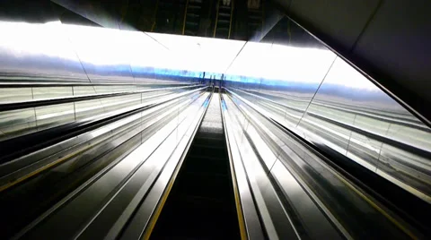 Moving elevator with bridge light,modern building inside. Video stock 33934129