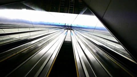 Moving elevator with bridge light,modern building inside. Video stock 33935900