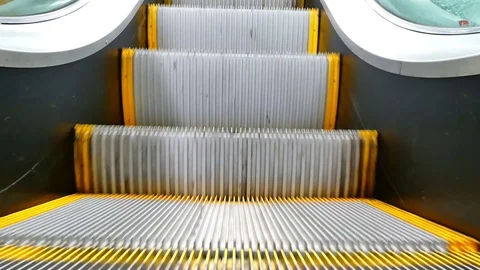 Moving escalator low view Stock Footage 110048778