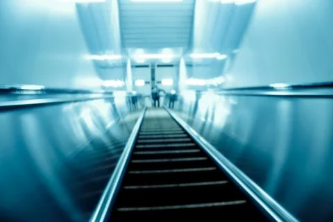 Moving escalator Stock Photos