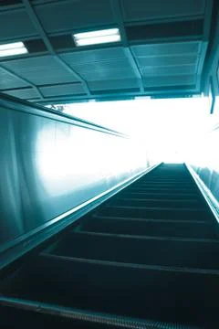 Moving escalator 스톡 사진