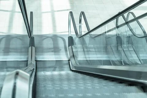 Moving escalator Stock Photos