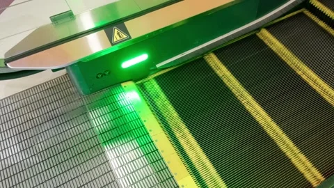 Moving escalator steps close-up Stock-Footage 292150175