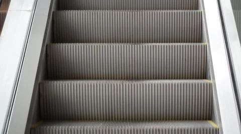 Moving escalator steps. Full Hd Stock Footage Clip. Stock Footage 68610643