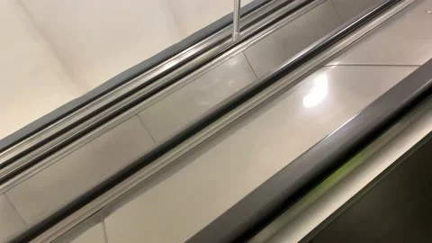 Moving escalator in the subway Stock Footage 150000759