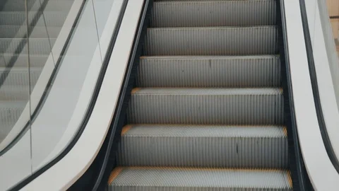 Moving up the escalator without people Stock Footage 106253881