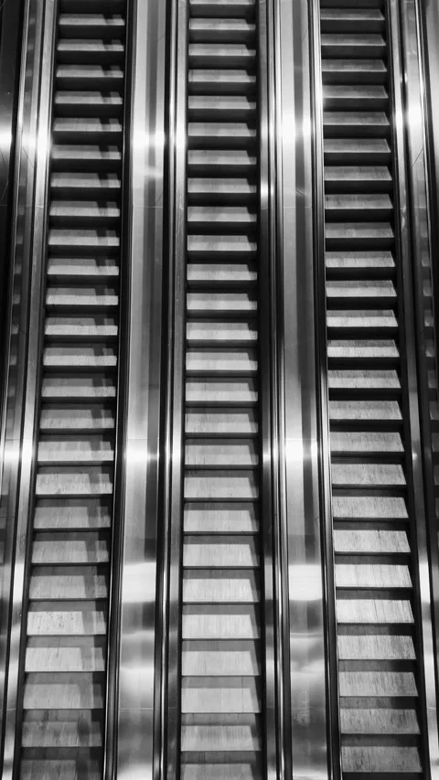 Moving escalators Stock Footage 330257188