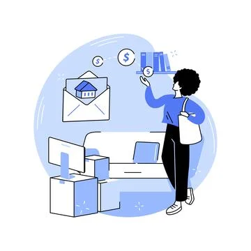 Moving expenses isolated cartoon vector illustrations. Stock Illustration
