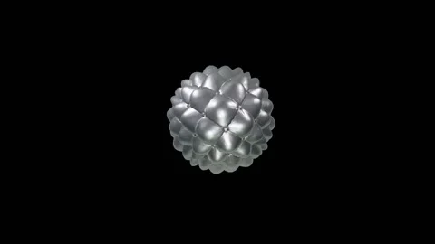 Moving fabric sphere loop loading animation Video stock 344290020
