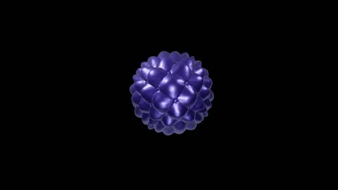 Moving fabric sphere loop loading animation Video stock 344290021