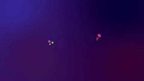 Moving figures on a purple background Video stock 124485118