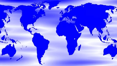 Moving flat world map. Video stock 102717119