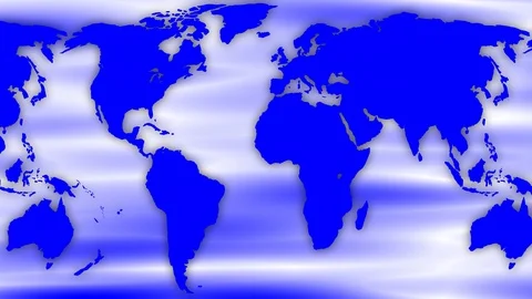 Moving flat world map. Video stock 102727759