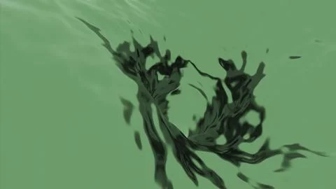 Moving flow of colored liquid with glare. Design. Animation with moving 3d Stock Illustration