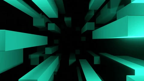 Moving flow of rectangular 3d lines. Design. Geometric 3d lines move in stream Stock Footage 175905778