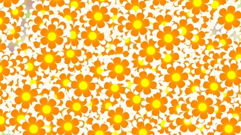 Moving flowers, abstract background, loop Stock Footage 80261347