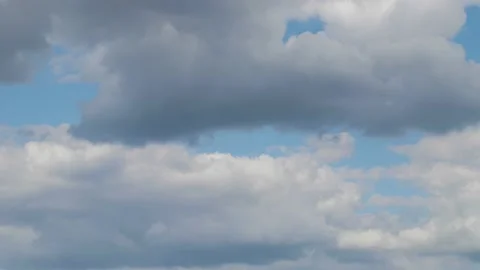 Moving fluffy clouds Video stock 132350267
