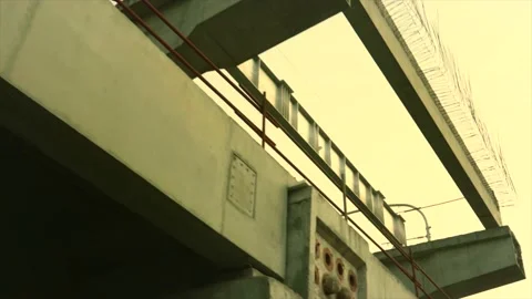 Moving Footage of A construction Metro Bridge Stock Footage 221020850