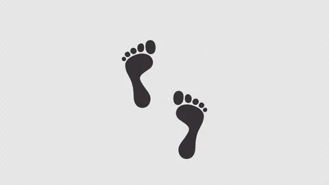 Moving footprints view from above. Stock Footage 261275706