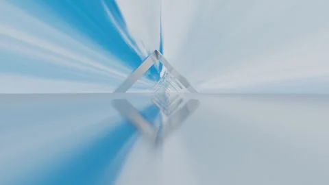 Moving forward along an endless tunnel of rectangular corner structures with ref Vídeos de archivo 308376445